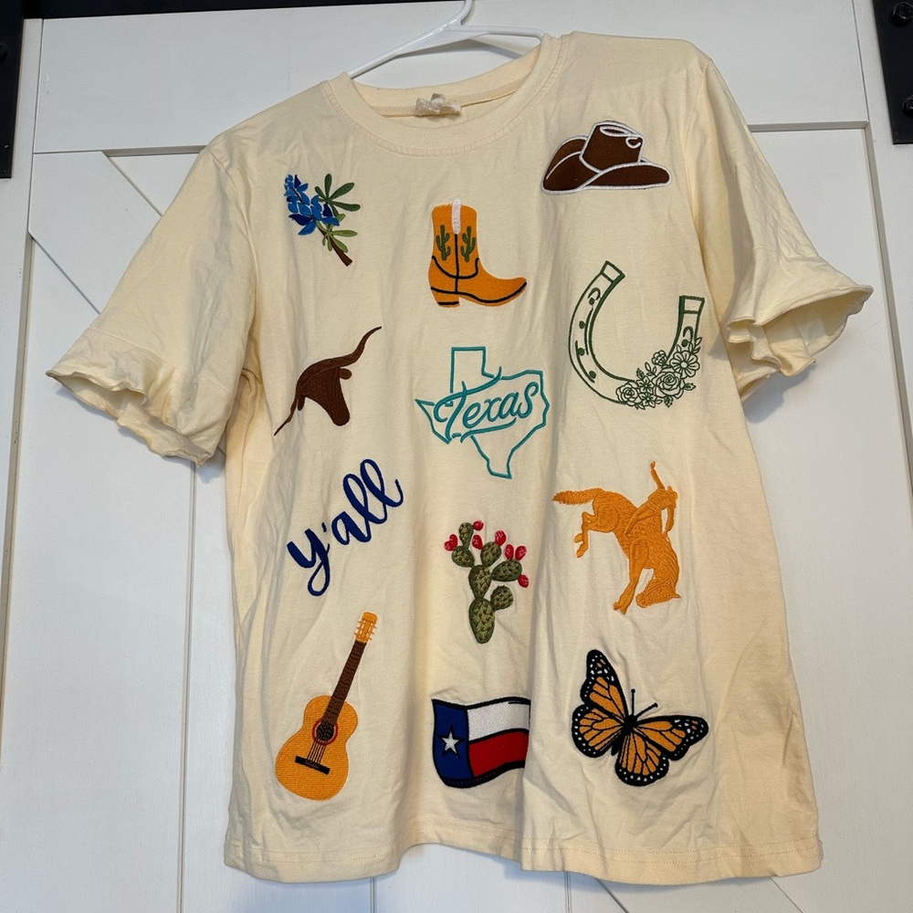 Cream Texas Graphic T-Shirt